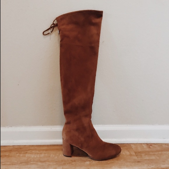 MARC FISHER Rustic Suede High Knee Boots - Picture 4 of 8